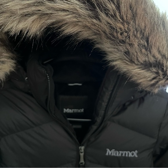 Marmot Montreal NWT 700 Fill Down Puffer Coat Parka Black - Picture 10 of 11